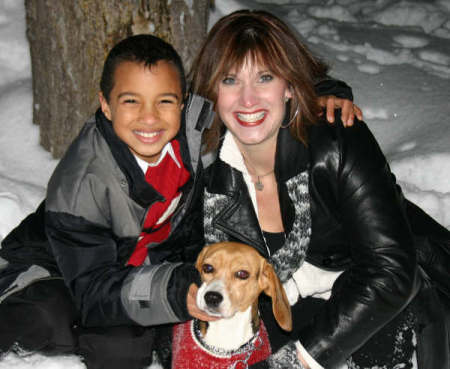 my son, my dog and me in Dec in 2005