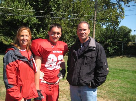 Mom and Dad with Dan during Homecoming weekend