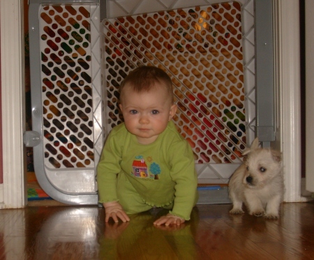 madison and puppy