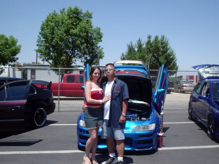 My husband and I at a car show in Famoso, Ca