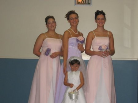 Bridesmaids and flower girl