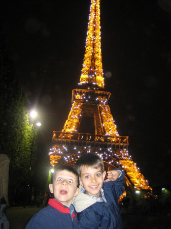 Adrian (6) and Josh (8) in Paris - our home in 2005.