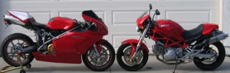 Ducati 749 and Monster 620.