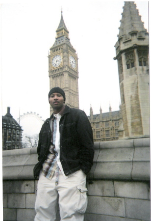 Me in London, United Kindom next to Big Ben (huge clock)