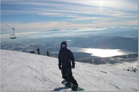 Snowboarding in Whitefish, MT