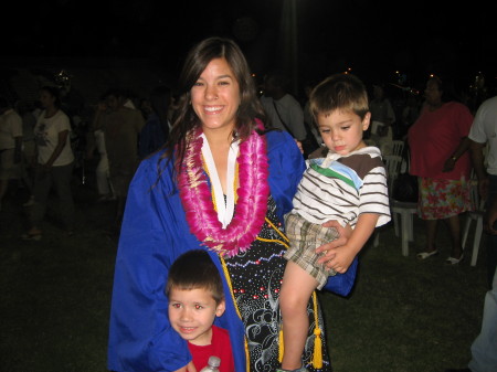 My daughter (Aunt Kiki) with my 2 grandsons