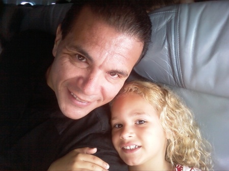 Mi hija Victoria y yo en camino a Texas