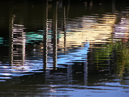 Neighbor's dock reflected