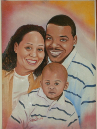 Family Photo Painted in Iraq