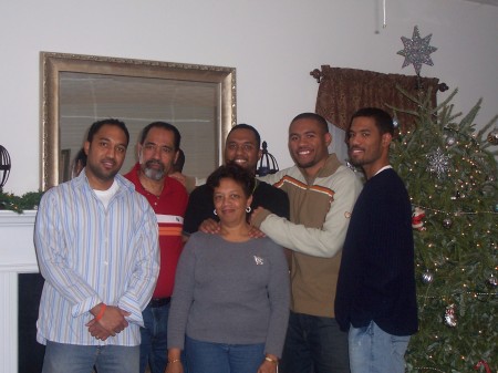 My hubby Christopher with his dad, mom and brothers