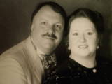 Sepia Photo of Hubby and I