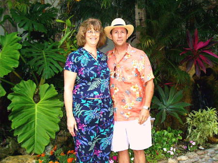 My husband and I on the beach in Florida