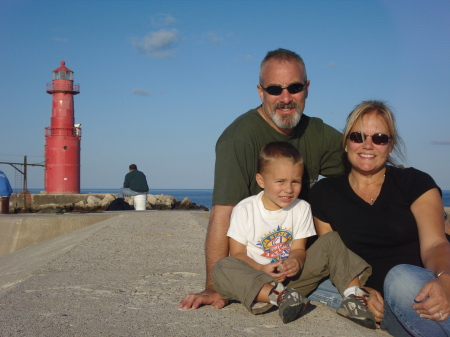 On vacation at Lake Michigan