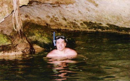 Snorkeling in a cenote
