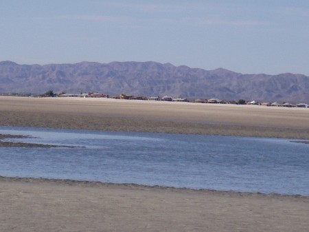 Low tide, looking back at the house.