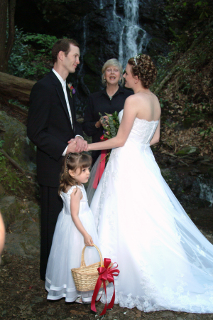 Wedding Ceremony at Catarac Falls inside The Smoky Mountain National Park