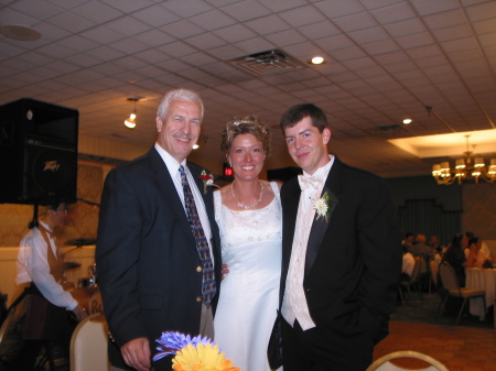 Eric & Kathi on our wedding day (Dave Evans, officiant)