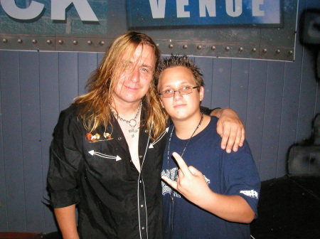 My son Cody and Georg from the band Rhino Bucket