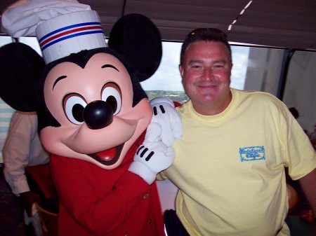 My husband, Brian and Mickey Mouse!