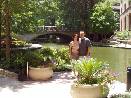 Me and Adam at the Riverwalk in San Antonio Tx