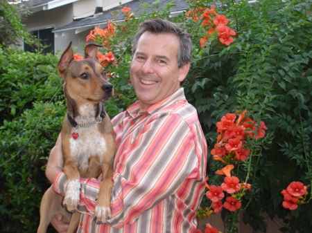 My husband, George, with our BABY, Ruby.