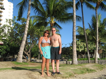 Scott and I on the beach