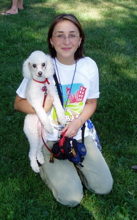 Me and my dog at a fundraiser.