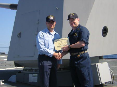 Reenlistment onboard the USS Mason