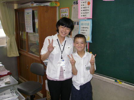 Louis with his 3rd Grade Teacher Jul 07