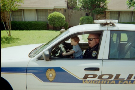 david & daddy on patrol