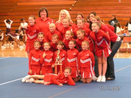 My daughter cheer squad.