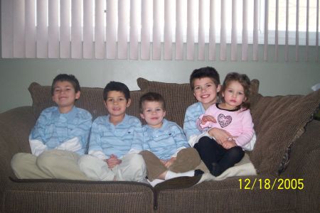 My Kids Tyler, Erik,Zach, And Jacob Is Holding Kaylie