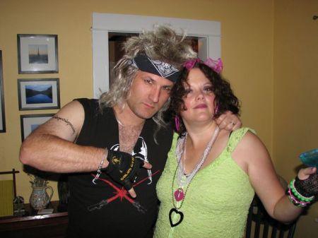 Wendy and I at Our 80's Party