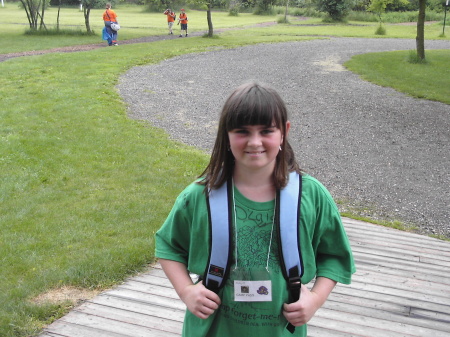 Haley at camp forget me not