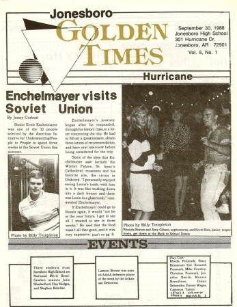 JHS "Golden Times" -- September 30, 1988 edition