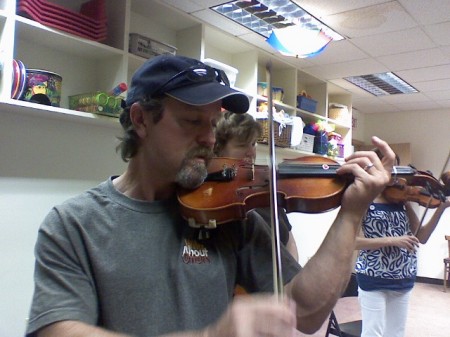 My Brother Steve in Maui...learning Violin for his son