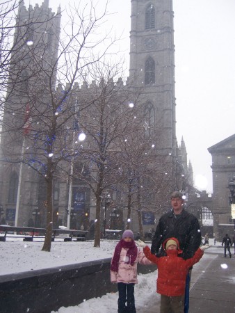 Me and The kids at Notre-Dame de Montréal