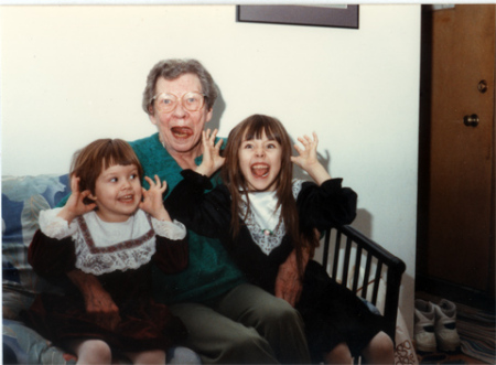 mom, lauren & taryn, christmas, 1990
