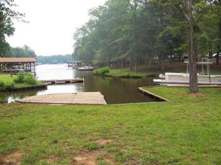 Lake House boat slip and boat