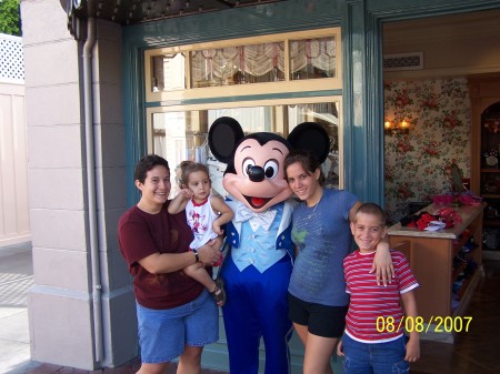 Me & kids at Disneyland W/ The Big M!