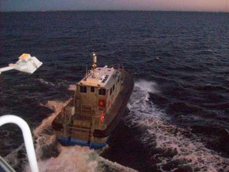 Pilot Boat Leaving