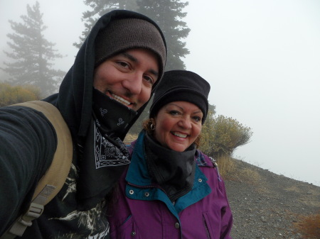 MY YOUNGEST SON SAM & I ON HIKE IN WRIGHTWOOD