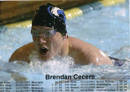 Brendan 2008 - High School Swim Team