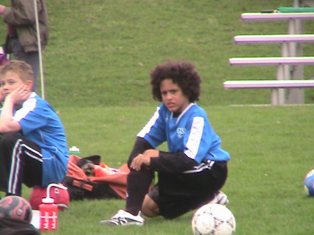 Max at soccer game (at age 11)