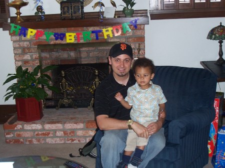 With my son Dominic on his 2nd birthday