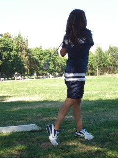playing some golf