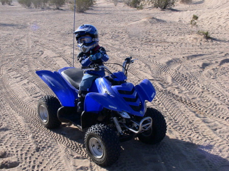 James on his quad.`