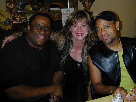 Cathy with Kirk Whalum and his bass player, Mike Manson