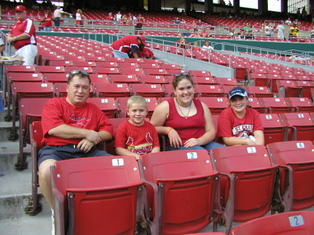 Me & my kids at Stl. Cards game