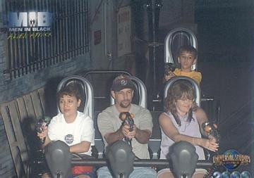 Me in the middle Dorothy on my left at MIB ride at universal studios